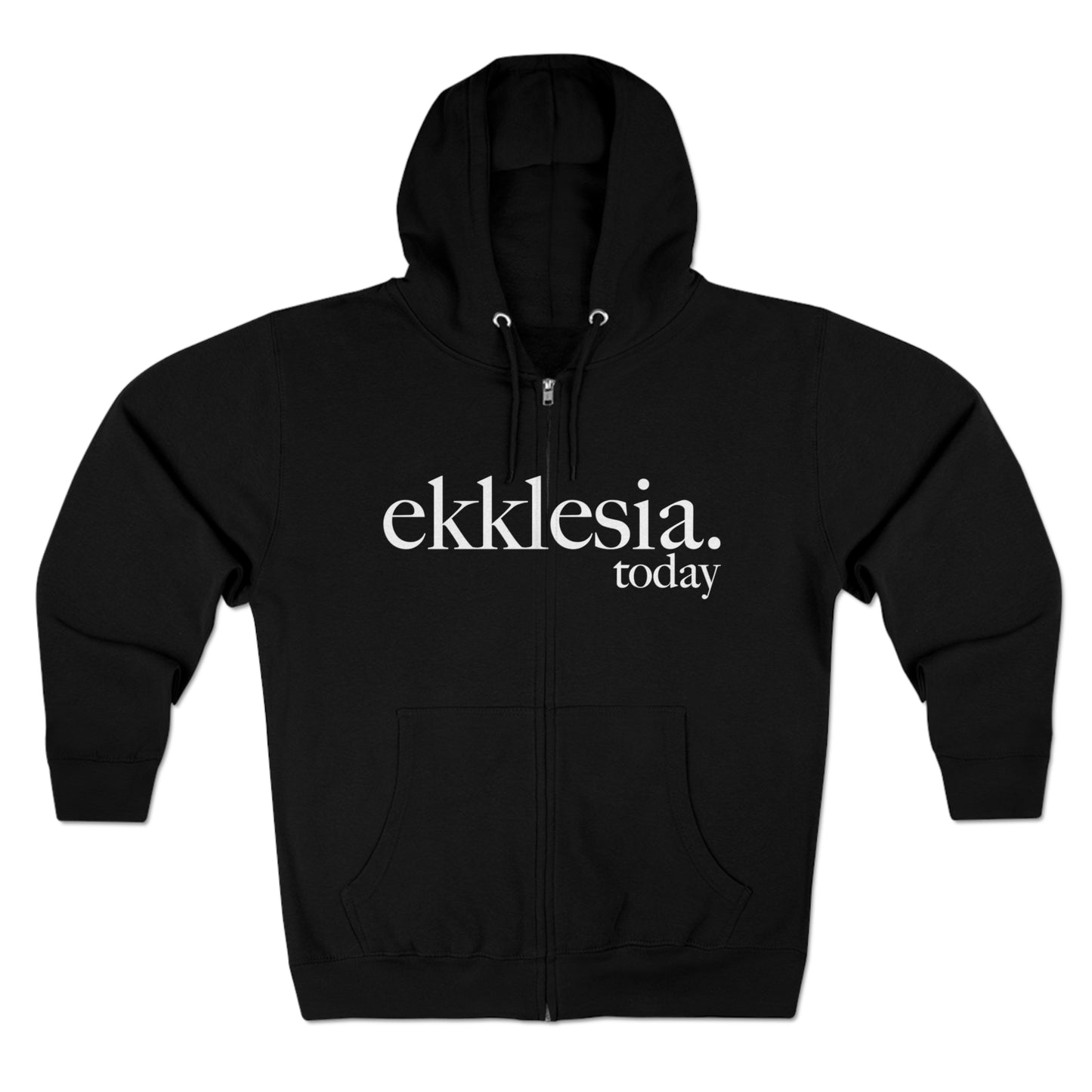 Ekklesia.Today Stacked Logo - Unisex Premium Full Zip Hoodie